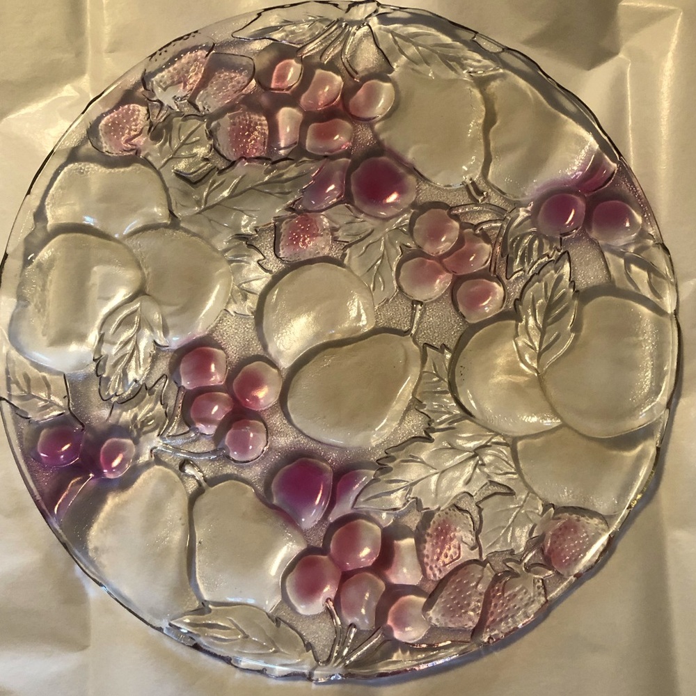 Mikasa Platter with Fruit Design - 13"